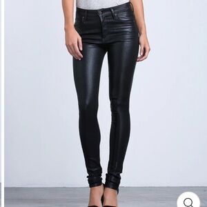 Citizens Of Humanity Black Coated Skinny Jeans